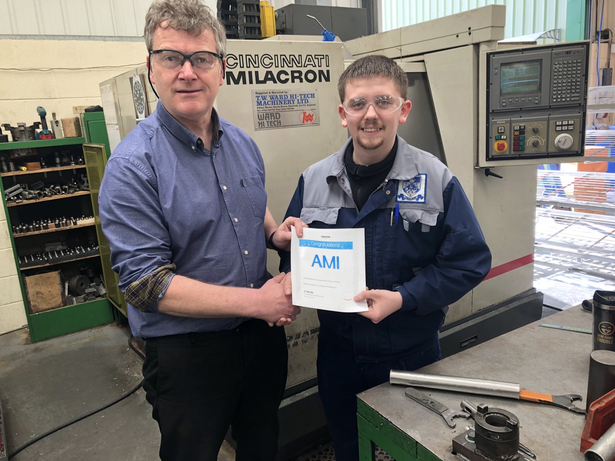 MFGapprenticeUK's tweet photo. Congratulations to the May #Manufacturing #Apprentice of the Month 🏆

Stuart Haydock of @lyndhurst_pe! 🇬🇧🏭

“I’m very proud to receive this, it was unexpected but I’m really chuffed!”

A very worthy winner! Full article here - https://t.co/OCCYujJjxk https://t.co/pgfkSf6tES
