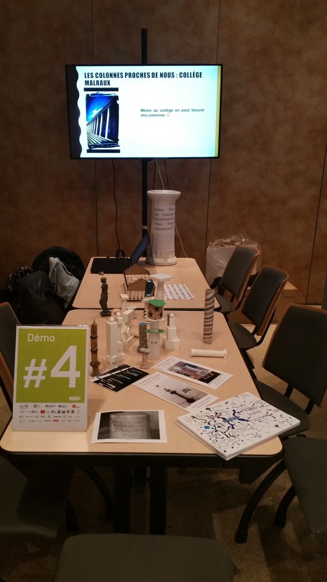 Présentation du travail d'une année réalisé en lettres classiques sur les colonnes par les élèves du <a href="/College_Malraux/">Clg André Malraux</a> à #Orme2018. @DANE_Aix_Mrs <a href="/Pole_DANE_13/">Pôle DANE 13</a> <a href="/ORME2/">Rencontres de l'Orme</a>