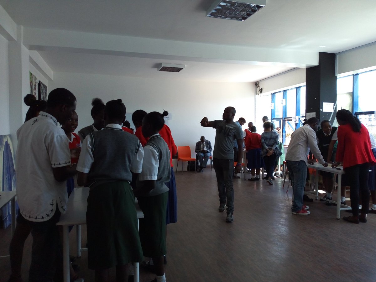 kendi_muchungi's tweet photo. #4ewaste Loreto  Msongari and State House Girls already hard at work on the Marshmallow challenge during the #designthinking introduction phase https://t.co/pFrMKAkoBw
