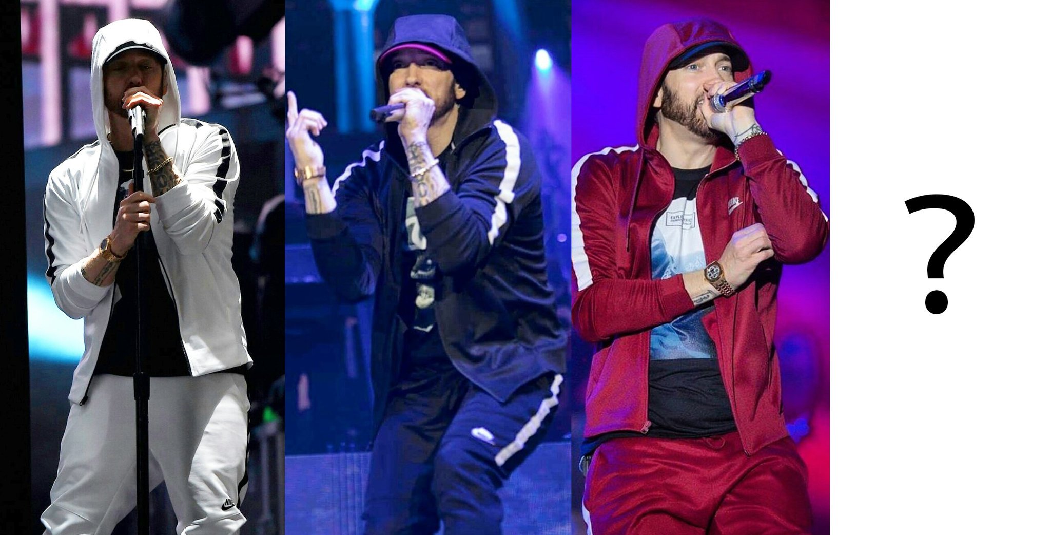 توییتر \ Eminem & Shady News «@lkp9812 The Tribute Tracksuit Looks it won't be light blue and no white Shirt but something with an Album cover on it.»