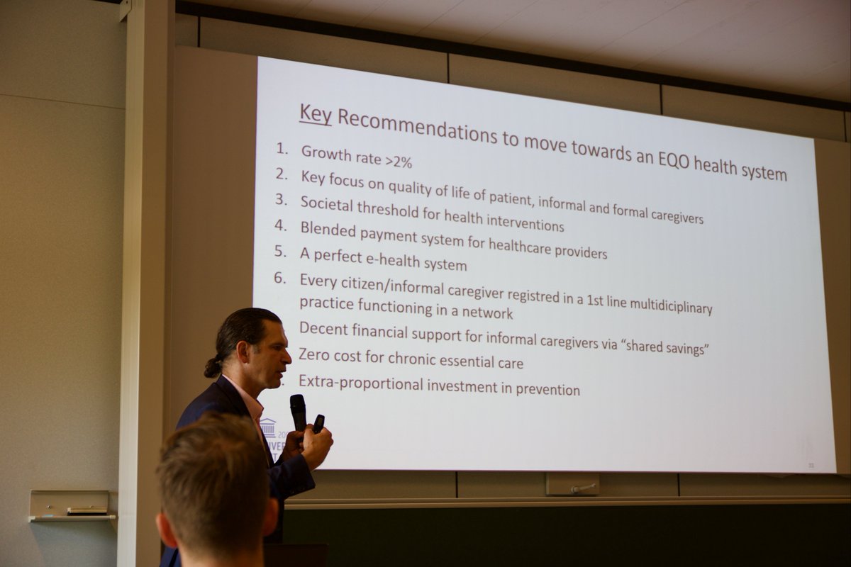 InForCareEU's tweet photo. Key recommendations for an EQO health system. Listening to interesting talk from @LievenAnnemans @ugent in @stadAalst. #Inforcare #health #healtheconomics #ehealth https://t.co/TlTqOYxoWb