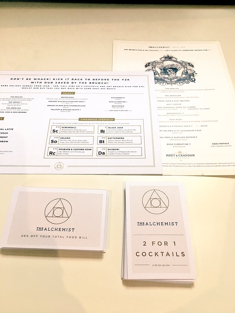 EntyceCreative's tweet photo. Thank you to Faye @TheAlchemistUK for our vouchers! We can’t wait to try the new menu 👍🏼 #chesterbusiness #AlchemistChester https://t.co/RtIHXKVu4H