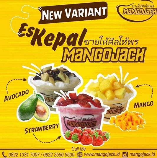 mangojack_id's tweet photo. ES KEPAL MANGOJACK...!! Ini dia es kepal anti mainstream.. Es kepal mango, strawberry dan avocado.. Info waralaba es kepal mangojack: 0822 2550 5500 https://t.co/Me58nwcBxU https://t.co/Gf9WSTKscP