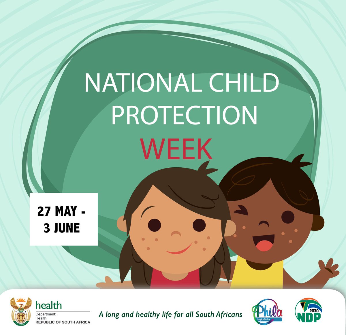 It is Child Protection week (27 May - 3 June) and this year's theme is: Let us protect all children to move South Africa forward #CPW2018