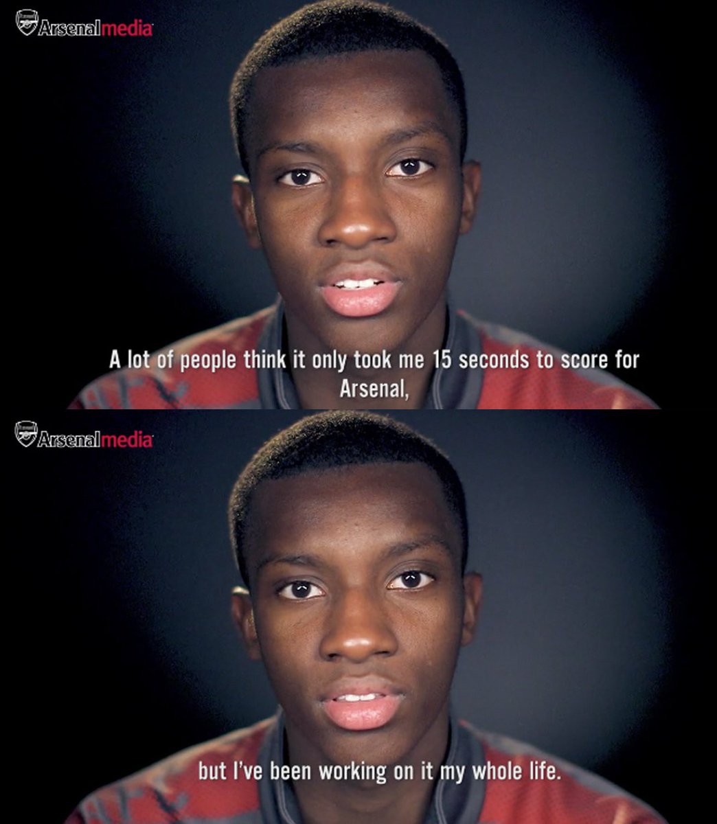 Arsenal's tweet photo. Well said, @EddieNketiah9 👏

#WednesdayWisdom https://t.co/M0Cy29BF9i