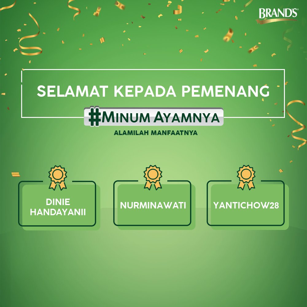 Sekali lagi, selamat buat kalian para pemenang! Yuk, ajak mereka berolahraga dan rutin #MinumAyamnya
