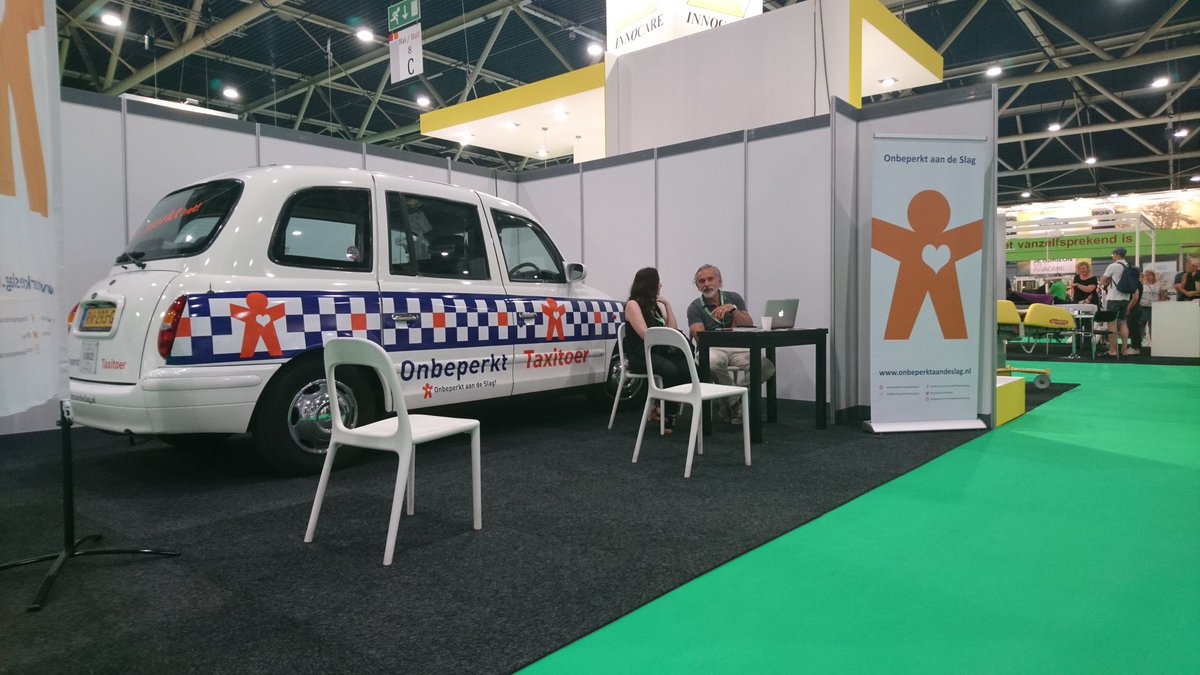 OnbeperktWerken's tweet photo. De Onbeperkt Taxi is uiteraard ook aanwezig op de @supportbeurs! https://t.co/byoVmUtSP9