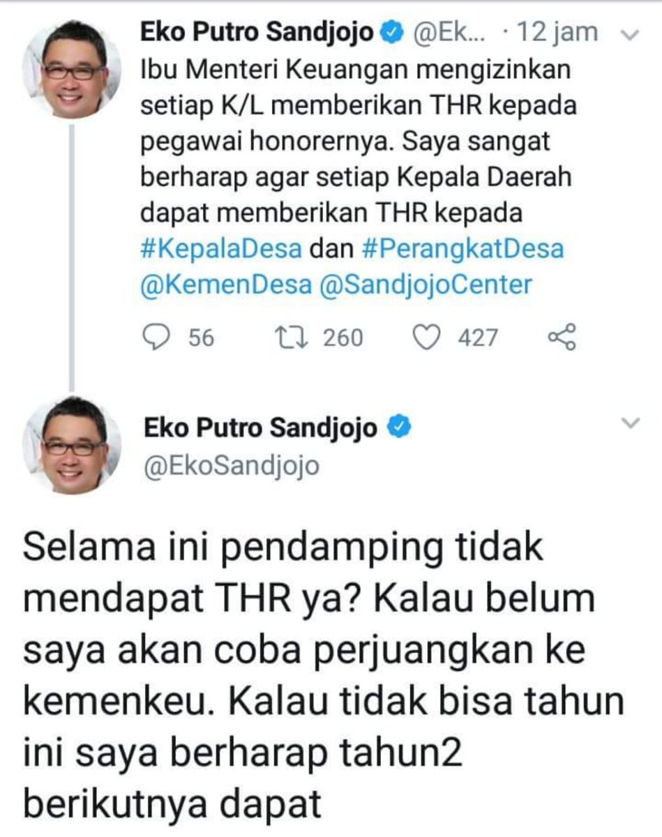Semoga Pendamping juga merasakan THR .... Ramadhan penuh berkah.
#JelajahDesa2018 
#TPPIJawaTimur 
#TPPIBojonegoro 
#TPPIBojonegoro 
#TPPIBojonegoro 
#TPPIBojonegoro 
<a href="/jokowi/">Joko Widodo</a> 
<a href="/cakimiNOW/">A Muhaimin Iskandar</a> 
<a href="/EkoSandjojo/">Eko P. Sandjojo</a>