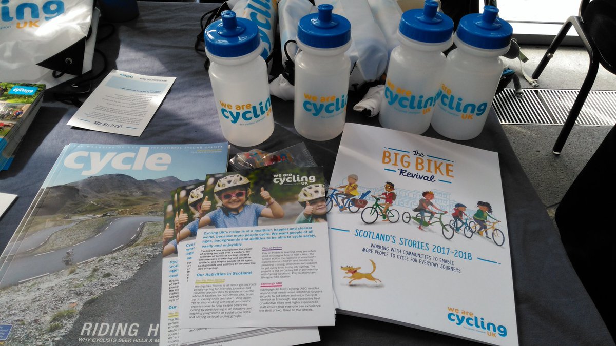 CyclingUKScot's tweet photo. We're @walkcyclescot - really looking forward to a day talking about how we are all helping more people walk and cycle in Scotland! Come and say hello! #ActiveScot https://t.co/QWEGw0Wjr7
