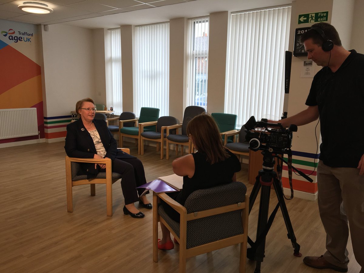 It’s lights camera action 🎬@AgeUKTrafford where @GMEC_SCN @GM_HSC are filming to raise awareness of #MildCognitiveImpairment which is part of @dementiaunited strategy