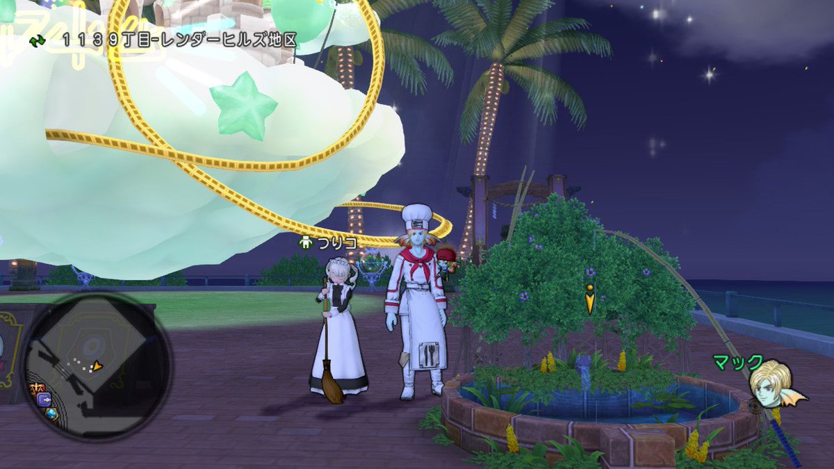 マック 早速釣り堀を設置してお客様に解放してあります コンシェルジュも置く力の入れようです マックん Dq10 Nintendoswitch