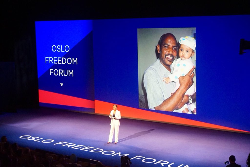 OsloFF's tweet photo. “If we don’t give them a voice, no one will.” -Seyoum Tsehaye, uncle of @VanessaBerhe #FreeEritrea #OsloFF https://t.co/T7r1CFZ8vf