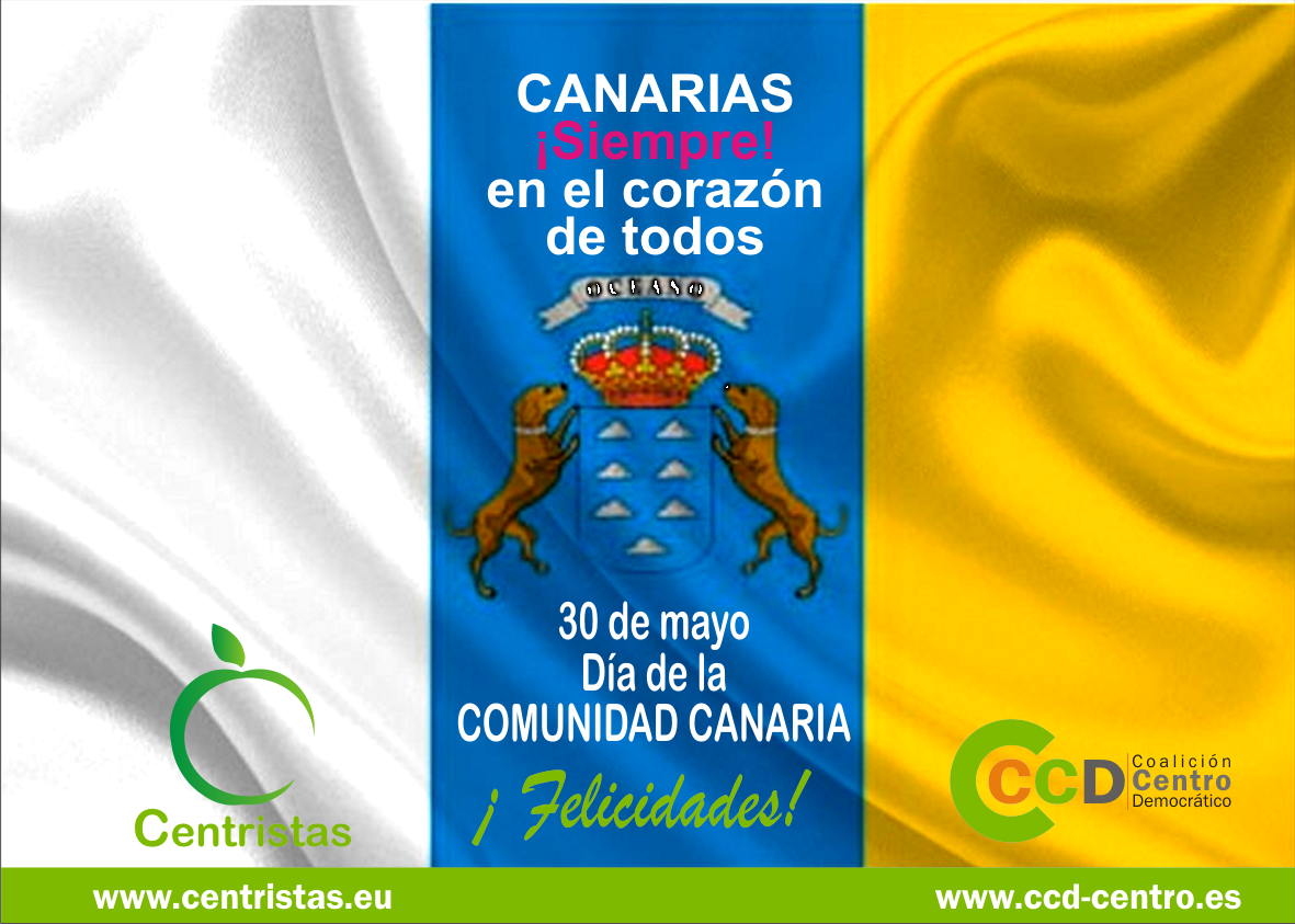 CCDcentro's tweet photo. El abrazo fraterno de los #Centristas de @CCDcentro a todos los demócratas canarios en el Día de la Comunidad Canaria. ¡ Felicidades ! https://t.co/poa6HVtxHU