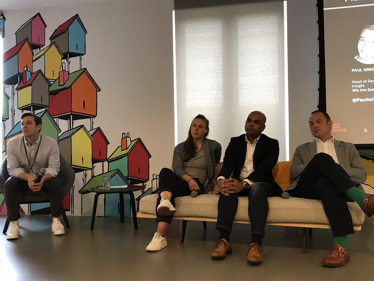 wearesocial's tweet photo. A huge thank you to our #DataConscious panelists - @Spredfast's @anuragabinashi, @ReebokUK's @ocean_bear and @ThomasCookUK's @Bsaholland - along with moderator @PaullieG. Missed it? Check out our Facebook page now for a full video of this morning's event. https://t.co/tq5WfLJW7x https://t.co/yJumGW16Hy