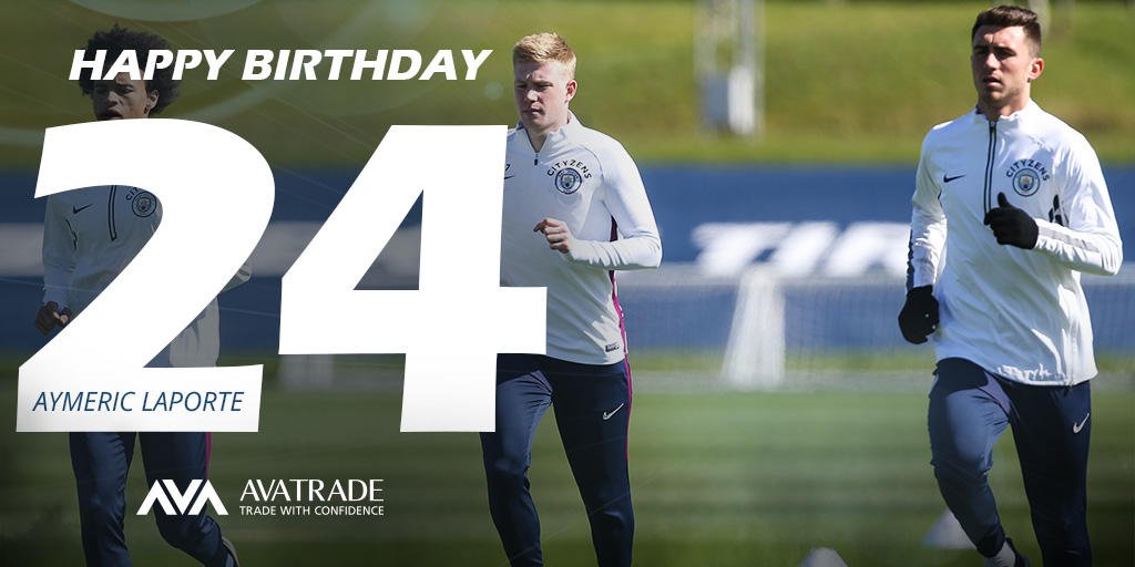 AvaTrade's tweet photo. Let's greet our bday boy @Laporte of our partner @ManCity City who turns 24 today! JOYEUX ANNIVERSAIRE 🎂
#AvaCity #ManCity https://t.co/lkk35rH7uu