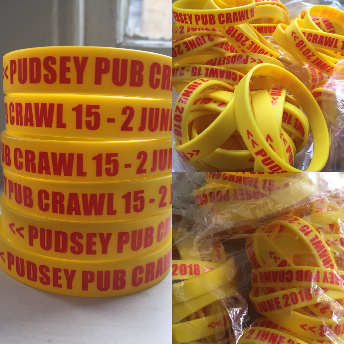 PudsPubCrawl's tweet photo. Get your WRISTBAND on the day for only a £1! This also gives you discounted drink and food at various stops throughout the day.
(Only 60 wristbands available for max 60 crawlers) #pudsey #PPC15 #3daystogo https://t.co/Lc4XFrE2nf