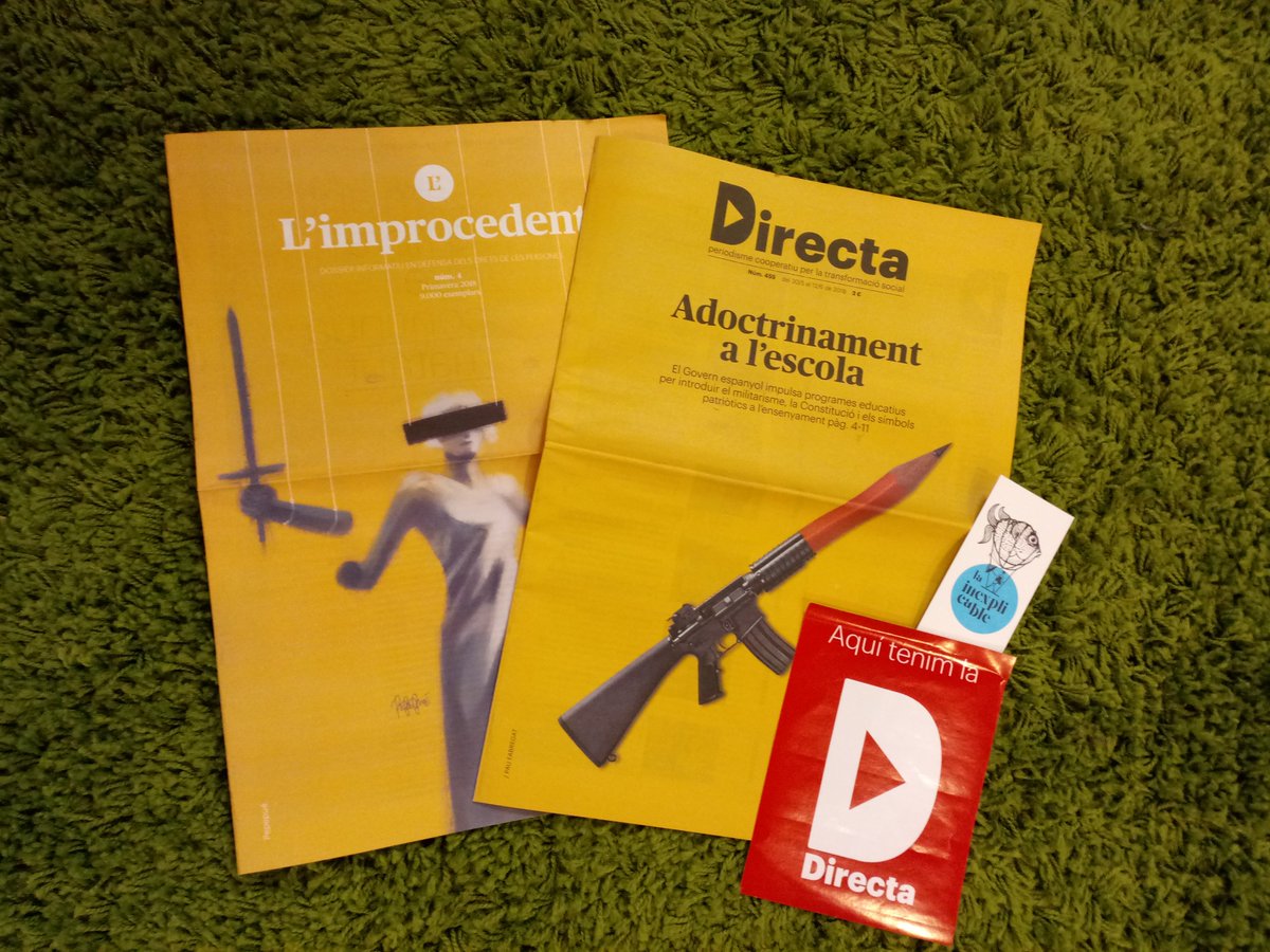 _LaInexplicable's tweet photo. Ja ha arribat a #lainexplicable LA #DIRECTA455 
L'adoctrinament a l'#escola, entrevista al dibuixant @cazagra, ultradetra identitària a #Europa... i amb el suplement 'L'improcedent' sobre la defensa dels drets de les persones. 
Periodisme cooperatiu de qualitat
#SomSants #SomCoop https://t.co/44tcbrMXSc