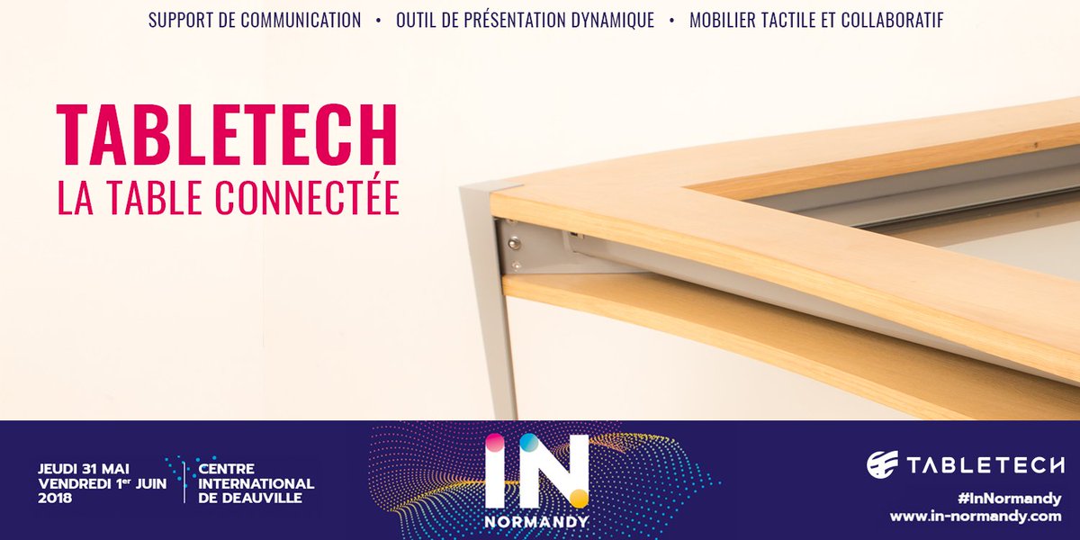 TableTech_fr's tweet image. 📅  Le salon #INNormandy par la @CCINormandie commence demain!

Retrouvez-nous dans un parcours spécial dédié aux lauréats du Trophée de l&apos;Innovation @normandyFT ! 🏆 😉 

#TableTechBusinessSolution #TableTech #table #tactile #collaboratif #entreprise #digital #Deauville