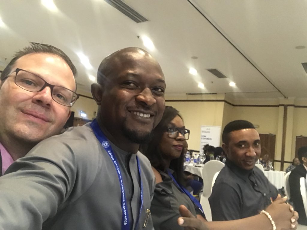 sobafemi's tweet photo. #AEIC2018 #EQ4Africa #250MillionEIAfricans
Africa Emotional Intelligence Conference in Sheraton Lagos.
With .@MrLeverage1 .@izefuaspeaks #ShawnCornet and my humble self. https://t.co/XUSTsHx804