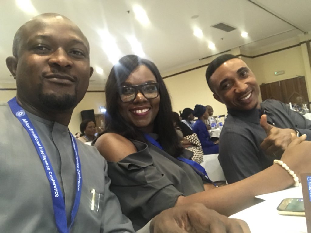 sobafemi's tweet photo. #AEIC2018 #EQ4Africa #250MillionEIAfricans
Africa Emotional Intelligence Conference in Sheraton Lagos.
With .@MrLeverage1 .@izefuaspeaks #ShawnCornet and my humble self. https://t.co/XUSTsHx804