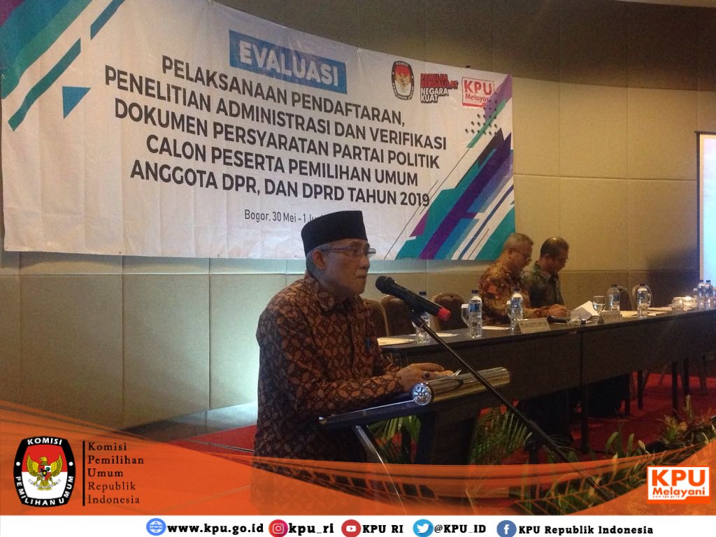 KPU_ID's tweet photo. Evaluasi Pelaksanaan Pendaftaran, Penelitian Administrasi & Verifikasi Dokumen Persyaratan Parpol Calon Peserta Pemilu Anggota DPR & DPRD Tahun 2019(30/5) #KPUmelayani #evaluasi #verpol https://t.co/p1X2ulrF4Y