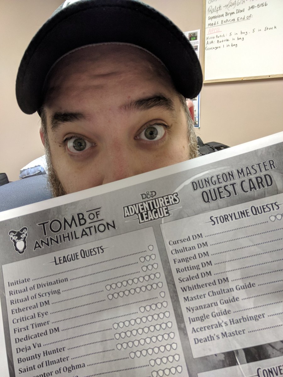 Shameless11624's tweet photo. #DMQuests here I come!!! #DnD #DDAL https://t.co/DekuYBcUNj