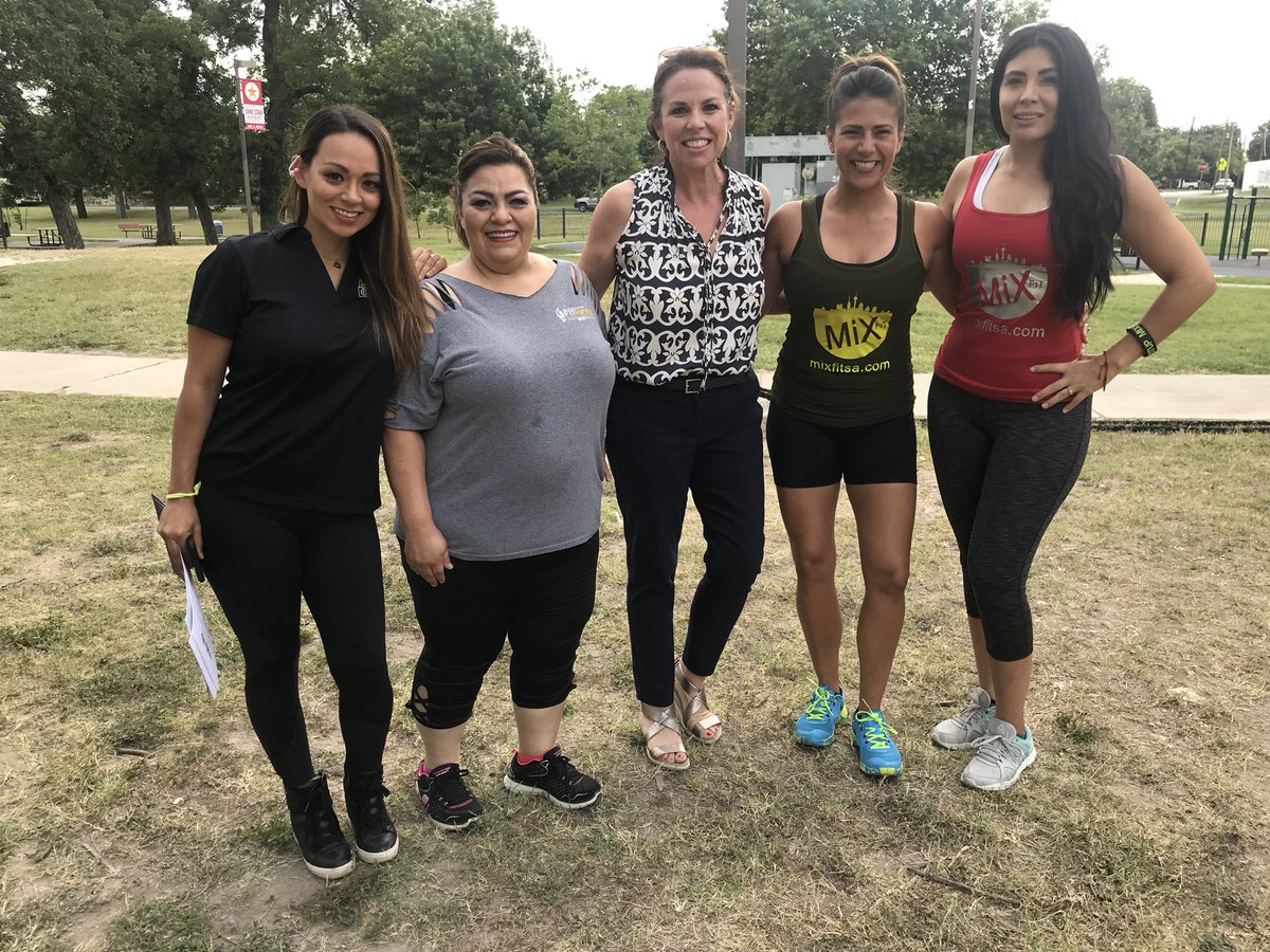 mjaphet's tweet photo. Tune in to @KABBFOX29 #DaytimeatNine this am. I’ll be talking about Saturday’s @FitFamilySA Rockin’ at Roosevelt w/ these rockin’ women. https://t.co/TG9ayq0I0j