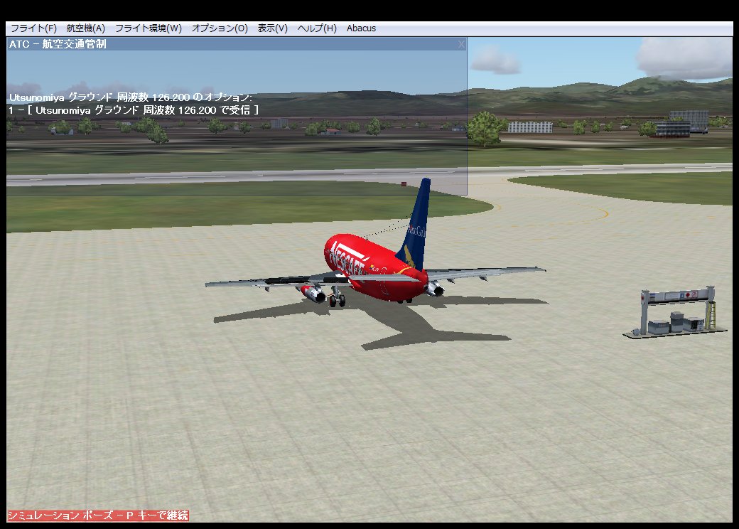 ゲスト('10スペイン) 宇都宮に到着したﾈｽｶﾌｪ737  w～✈