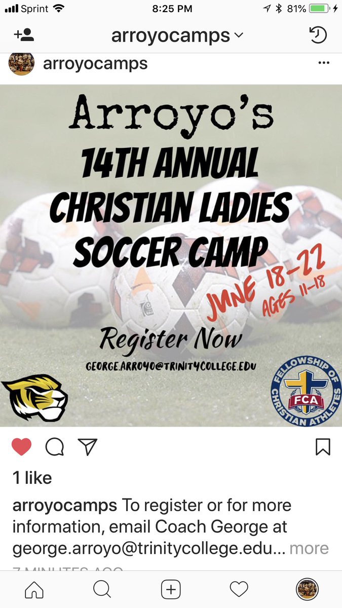 CmsoccerTrinity's tweet photo. Arroyo Ladies Christian Soccer Camp. George.arroyo@trinitycollege.edu or https://t.co/V2DpB5x8xh for info https://t.co/vIrlwVtxD7