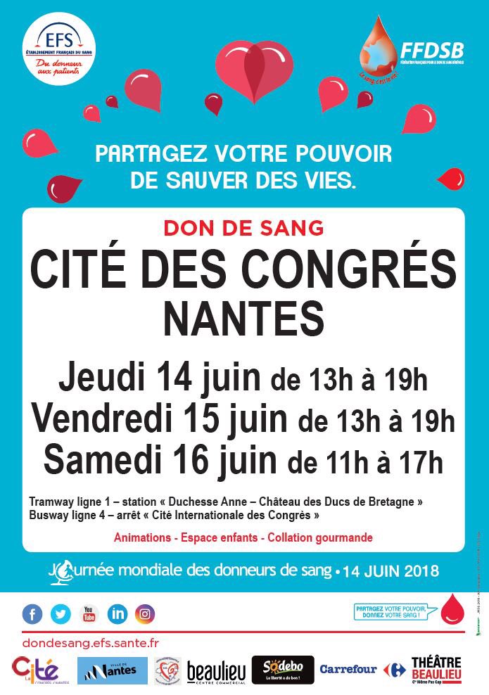 SandrineChauve's tweet photo. Nous vous attendons nombreux ! @LaCiteCongres @NantesCVB @EFS_Officiel https://t.co/dgDhbzNhEX