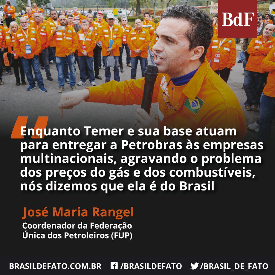 brasildefato's tweet photo. #GreveDosPetroleiros De acordo com José Maria Rangel, coordenador da @FUP_Brasil , a greve é uma advertência à “atual administração pela política equivocada” https://t.co/2vjHD6Y8vj https://t.co/po624EKyFj