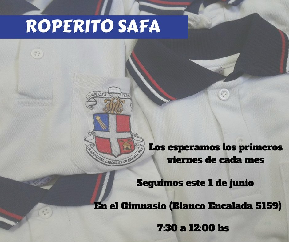 colesafa's tweet photo. #SaFaEnClaveSolidaria ¡Los esperamos este viernes para un nuevo Roperito! https://t.co/S5X0zaN4mv