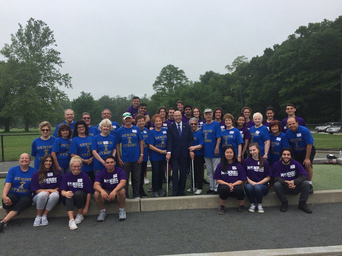 MonroeTownHS's tweet photo. Annual Monroe Township Seniors vs MTHS Seniors! Very competitive Bocce Ball! https://t.co/vqoiv3fhjf