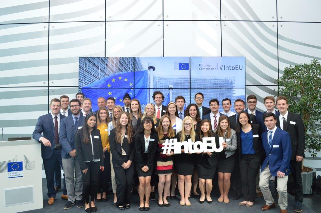 MUBusiness's tweet photo. More from the #MUBiz summer study abroad trip to Antwerp. Yesterday students visited the European Commission in Brussels, Belgium. https://t.co/s5Ib5TId5F