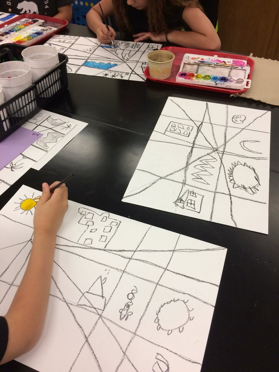 JudyEnglish123's tweet photo. Joseph Stella inspired paintings with 4th. #rcsdpirates https://t.co/RND8vSJIiK