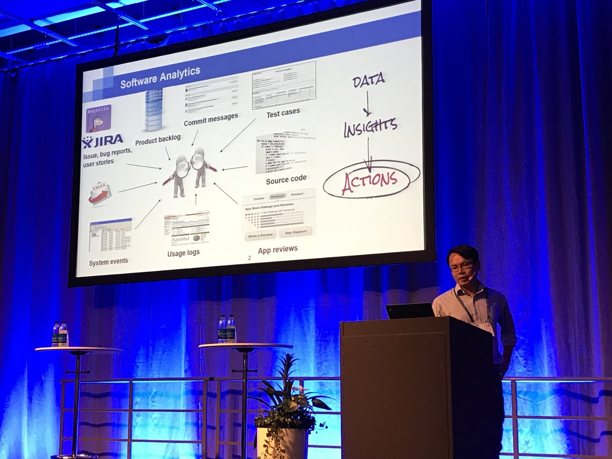 klainfo's tweet photo. Hoa is presenting about explainable software analytics #ICSE2018 https://t.co/xaLVBRlx1u