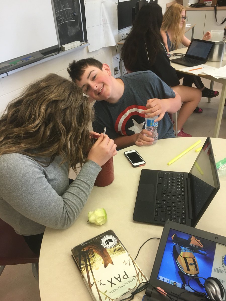 Students making filter systems and a thermos for science. <a href="/RidgewoodPS/">RidgewoodPS</a>
