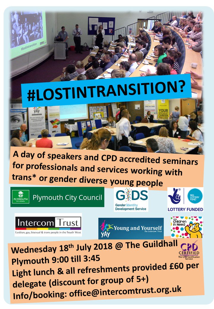 IntercomTrust's tweet image. Hi @DrAndyMayers have you seen details of our #Plymouth #genderidentity conference #lostintransition in July? Helping  professionals better support #gendervariant young poeple &amp;amp; adolescents could you #rt to your networks??