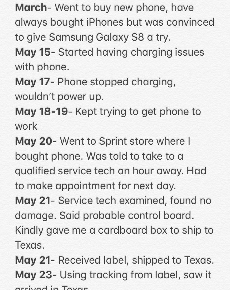 kmac1427's tweet photo. My dad has been wasting hours of his life having his calls dropped and getting no answers. Maybe someone can help us solve this mystery of where my sister’s phone is.. #whereisemmysphone #whereiscustomerservice #sad! @sprint @SamsungMobile https://t.co/svRmwW3MK0
