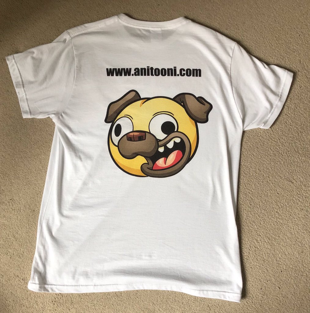 AnitooniApp's tweet photo. Come and say Hi to us at #UKGamesExpo this weekend - you can't miss us in our subtle new t-shirts! #Anitooni #gaming #awesomeapps #ARKit #puglife https://t.co/XNm8QdALKq