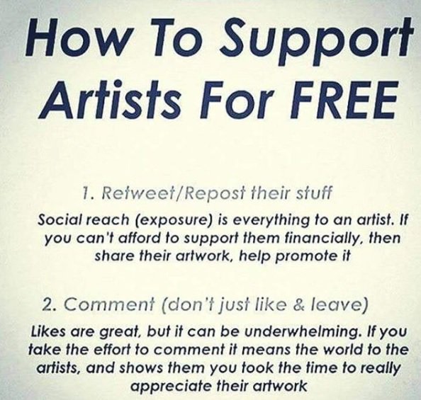 How to support #artist for #free