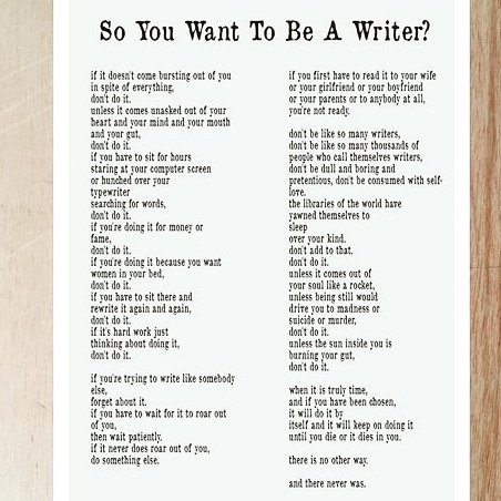 JaniceFosse's tweet photo. #writewemay d30: advice to other writers. It's harsh, but it's true. I read this every time I think about packing it in and it reminds me that I could never give this up. #amwriting #writerslife https://t.co/bNef9olaPg