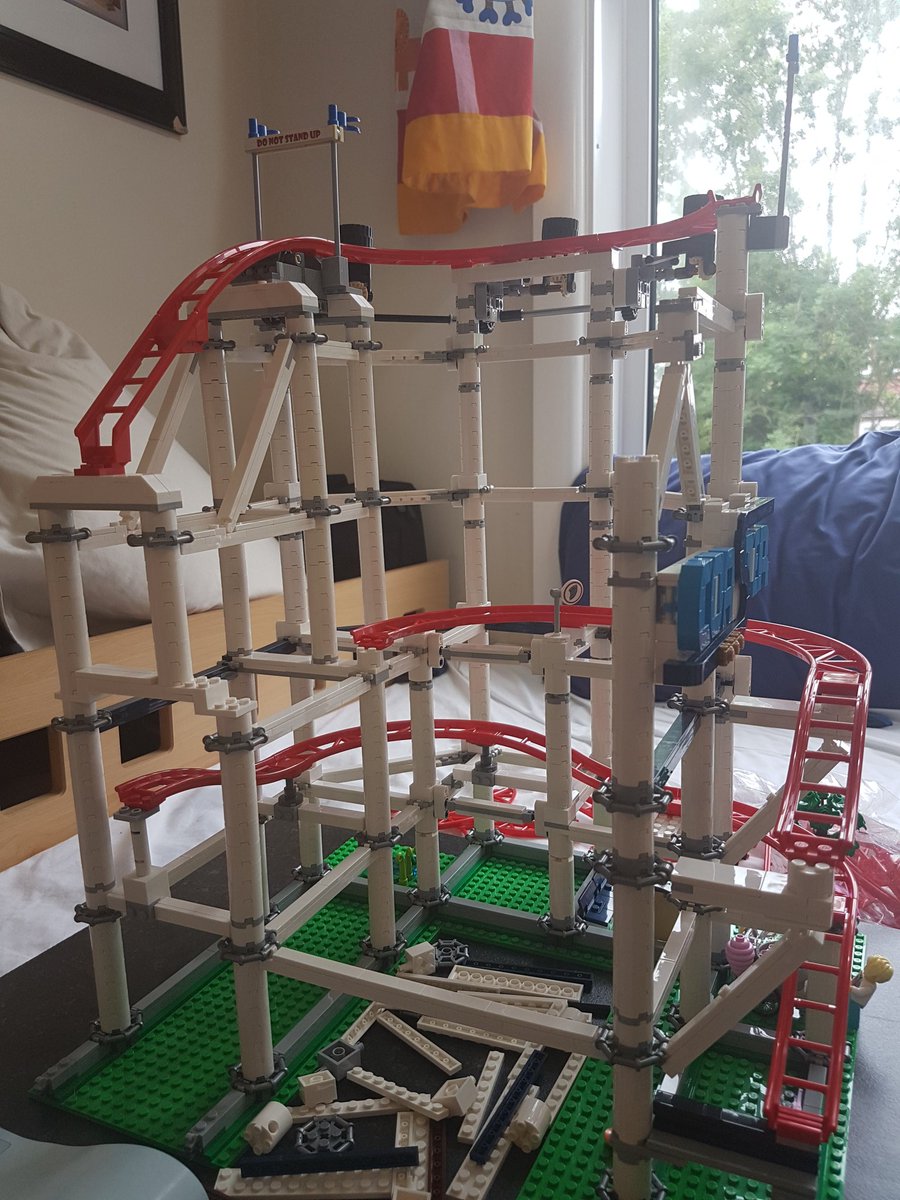 coastertouring's tweet photo. Forgot to do a topping out ceremony #LEGO #Legocoaster @LEGO_Group https://t.co/FVaQ5kKBqF