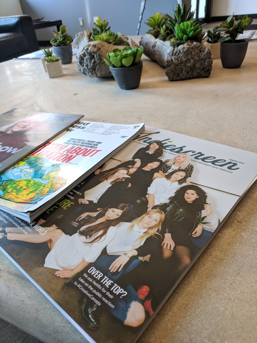 bnordstewart's tweet photo. When you go to @WFW_Intl headquarters and you're in the waiting area reading material. @The_CMPA #indiescreen @PlaybackOnline #Toronto #yyz #cdnfilm #Cdntv #femaledirector https://t.co/HqvHujRaiZ