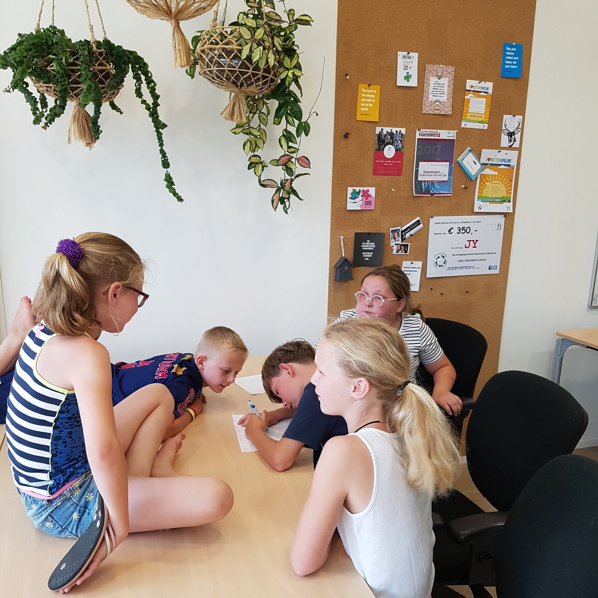 De Junior Denktank druk in overleg over de buitenspeeldag Vollenhove!
#juniordenktank #buitenspeeldag2018 #participatie 
#stichtingjy