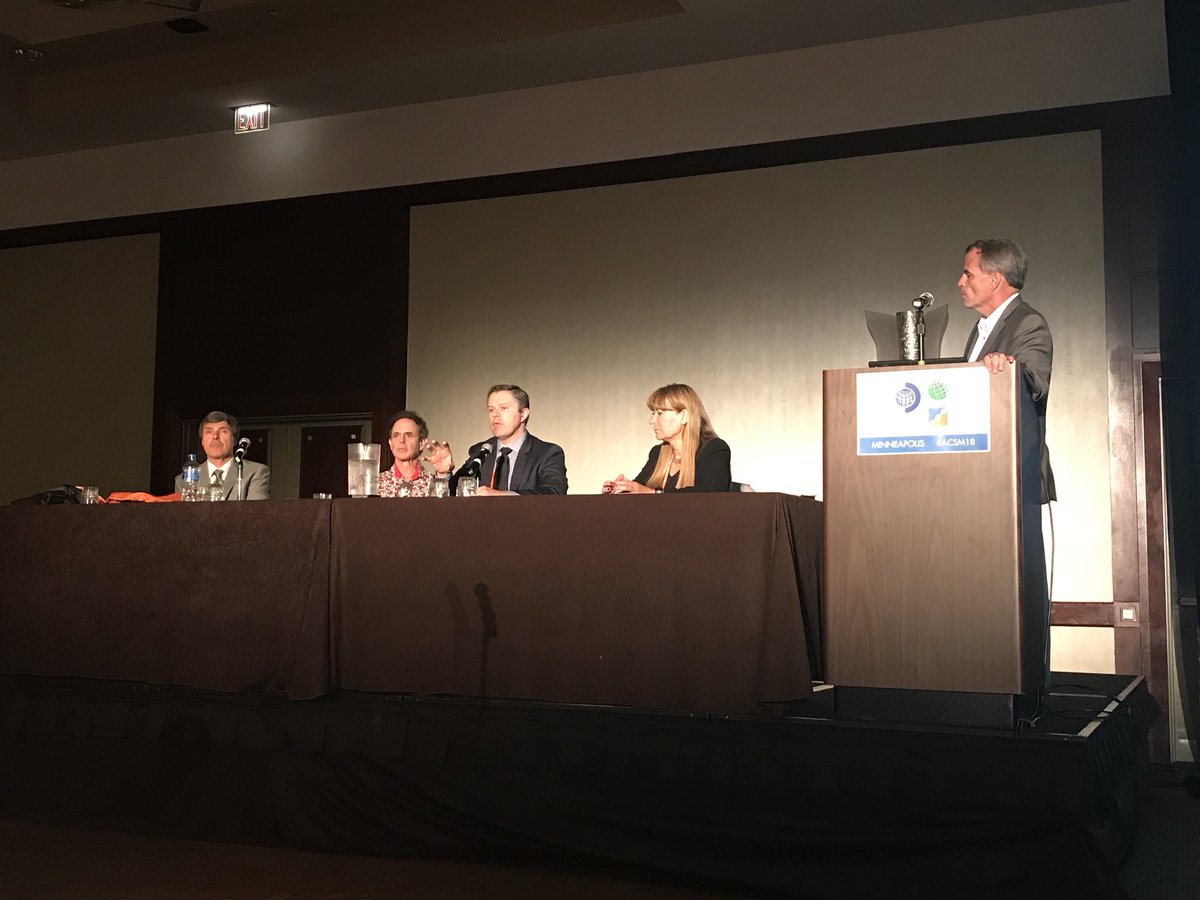 MD_HEAL's tweet photo. Resistance training (RT) plays a key role in health independent of aerobic activity for ALL ages. Improves glycemic+insulin control, lipids, body comp, BP, cancer, BMD, mental health, OA. 
Great session @mackinprof Bente Pedersen, Wayne Westcott Len Kravitz @drbobsallis #acsm18 https://t.co/wIAsKbJ8UA