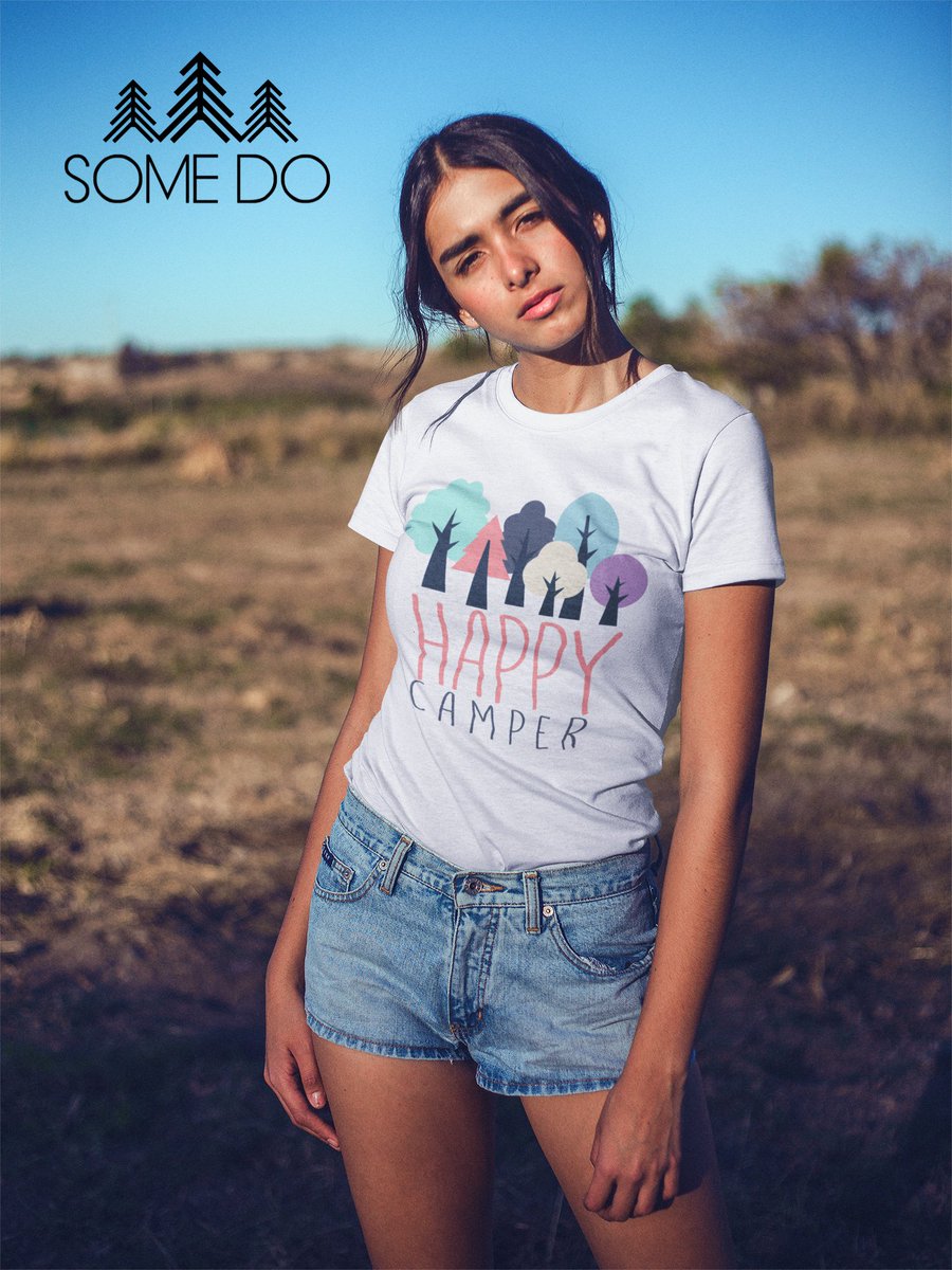 ApparelDo's tweet photo. You don’t have to be camping to be happy, but it sure helps. 

Our Happy Camper tee is one of our most popular. Gets yours now at https://t.co/y3ybERI52N for only $19.25! 

#happycamper #camping #hiking #adventure https://t.co/1xXfwZYVxa