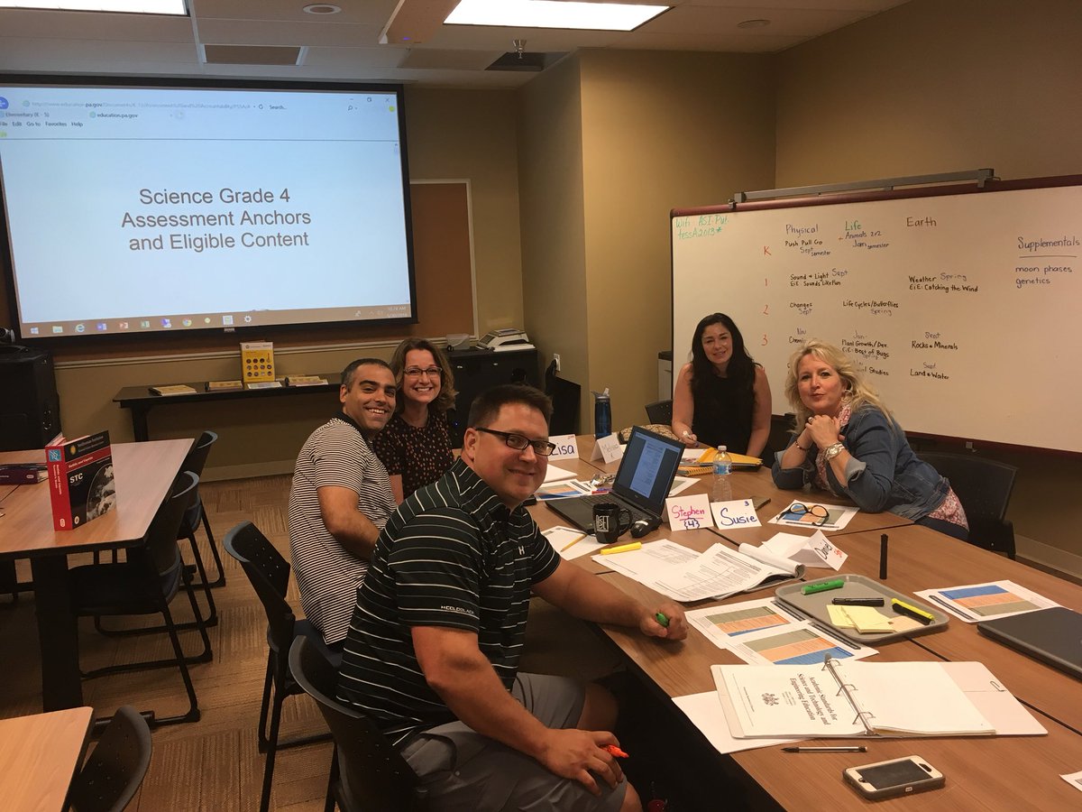 WJHSD Elementary Science Team collaborating with @ASSETeducation to design the best science program around for all WJHSD students!   #WErTJ