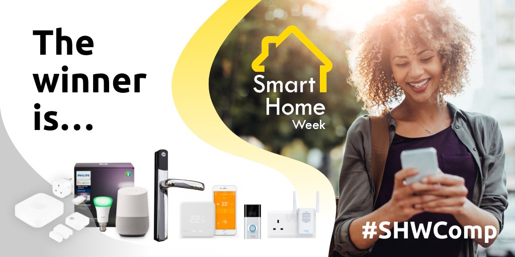 SmartHomeWeek's tweet photo. We're thrilled to announce the winner of this year's #SHWComp, Pamela J Keeley! She'd like a smart home makeover because "it would be wonderful to simplify our lives with all the latest technology and bring our home life into the 21st Century."
Congratulation Pamela! https://t.co/Rxa6khQnUC