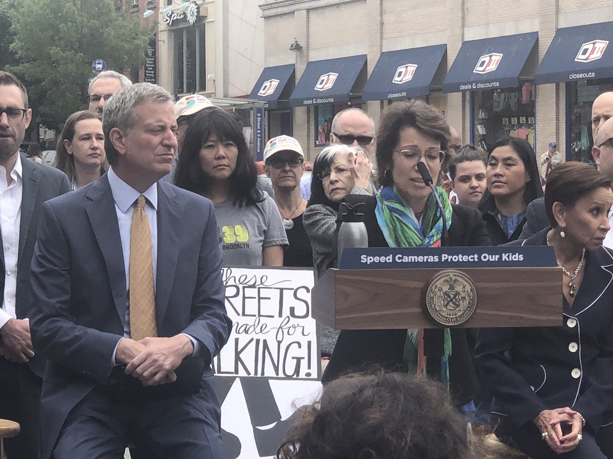 KatieLusso's tweet photo. HAPPENING NOW @NYCMayor in #ParkSlope talking about redesign of #9thSt & calling on #Albany to expand #speedcamera legislation
We’ll be live on @news12bx & @news12bk https://t.co/8wDk9tv6zs https://t.co/dBVW4pgUAN